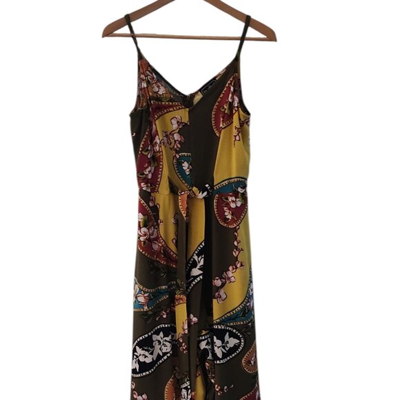 Ivy Street Romper Size M Bohemian Lightweight Flowy Paisley Festival Wide Leg - Picture 1 of 14